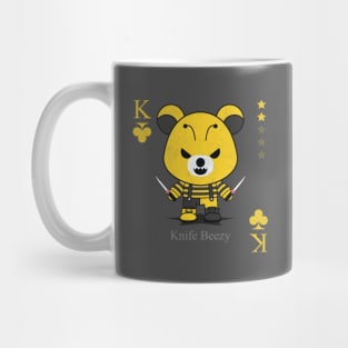 Knife Beezy Evil bear knife cute scary cool Halloween card Mug